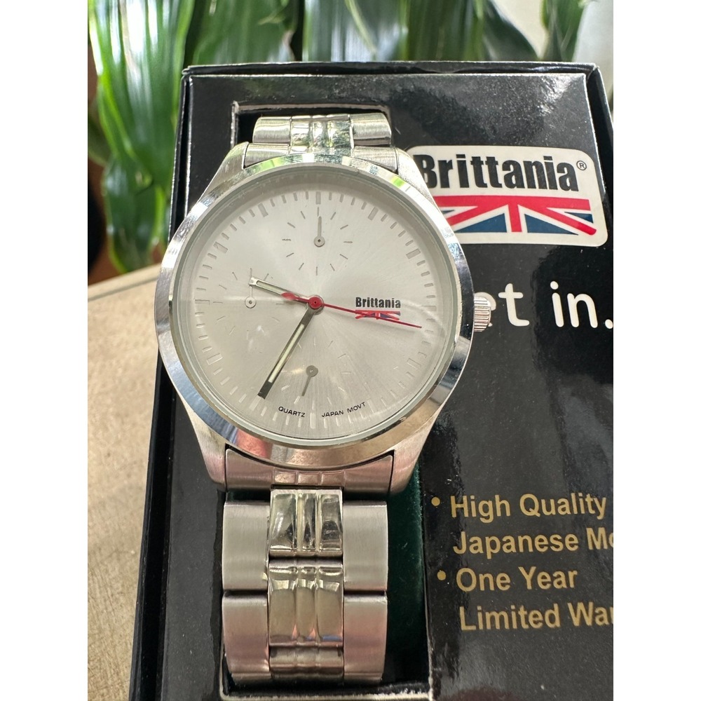 Vintage Brittania Stainless Steel Watch Unisex NEW